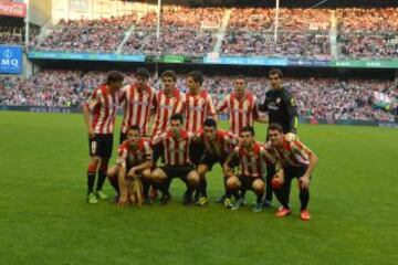 Último once del Athletic Club de Bilbao en San Mamés.