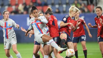 Geyse Ferreira durante el partido en El Sadar.