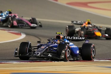 El piloto de Williams, Carlos Sainz, durante la carrera.