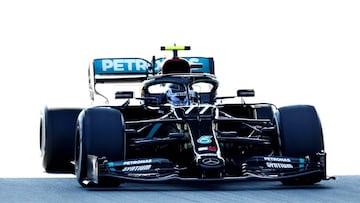 Formula One F1 - Spanish Grand Prix - Circuit de Barcelona-Catalunya, Barcelona, Spain - August 14, 2020   Mercedes&#039; Valtteri Bottas during practice   Alejandro Garcia/Pool via REUTERS     TPX IMAGES OF THE DAY