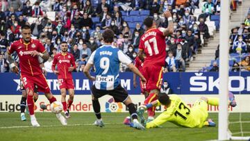 05/03/22 PARTIDO PRIMERA DIVISION 
 RCD ESPANYOL  -  GETAFE CF 
 Centro de Darder
 Gol en PROPIA PUERTA de Cabaco GOL 2-0
 