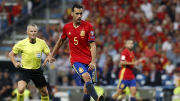 02/09/17 PARTIDO CLASIFICACION MUNDIAL 2018 SELECCIONES ESPAÑA ITALIA BUSQUETS