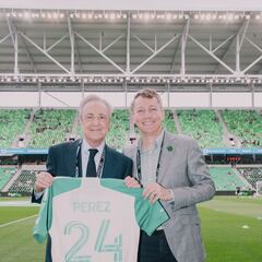 Florentino Pérez fue invitado de honor en el triunfo de Austin FC ante LA Galaxy