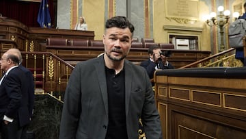 El diputado de ERC, Gabriel Rufián, durante un pleno en el Congreso de los Diputados, a 25 de junio de 2025, en Madrid (España). La sesión de control está marcada por la ofensiva del PP contra el Gobierno por el caso Koldo y por la petición del juez Peinado de imputar al ministro de la Presidencia, Relaciones con las Cortes y Justicia. El presidente del Gobierno no está presente por estar en la cumbre de la OTAN.
25 JUNIO 2025
Jesús Hellín / Europa Press
25/06/2025