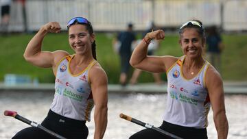 Antía Jácome (izquierda) y María Corbera, subcampeonas mundiales de C1 500.