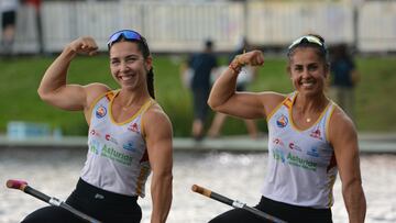 Antía Jácome (izquierda) y María Corbera, subcampeonas mundiales de C1 500.