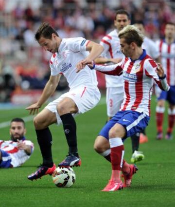 Grzegorz Krychowiak y Antoine Griezmann