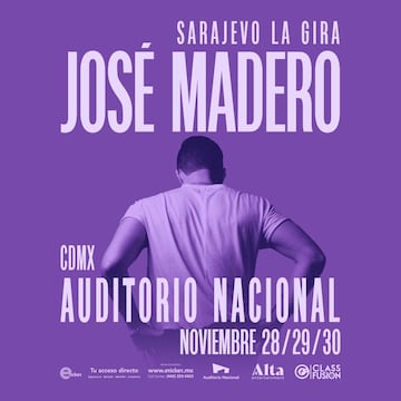Venta de boletos de los conciertos de José Madero en el Auditorio Nacional
