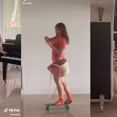 Rosalía sorprende a sus fans con un vídeo patinando en casa