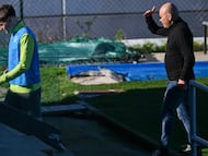 Jorge Salinas y Chema Aragón, del Racing.