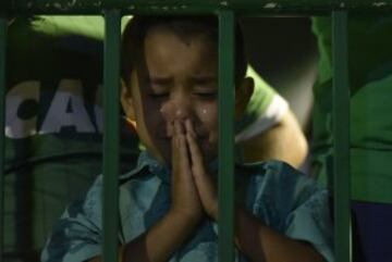 Homenaje del Pueblo Chapecoense en el estadio Arena Condá, este miércoles 30 de noviembre.