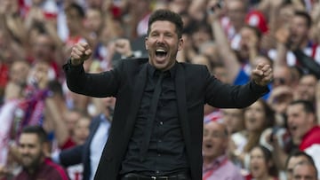 Simeone celebra un gol. 