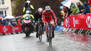 Mads Pedersen durante el Mundial de Yorkshire.