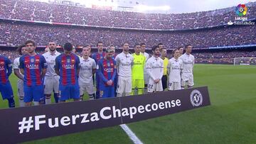 El minuto de silencio de Madrid y Barça en honor a 'La Chape'
