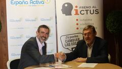 Julio Agredano, Presidente de Freno al Ictus, y Jaime Lissavetzky, Presidente de la Fundaci&oacute;n Espa&ntilde;a Activa.