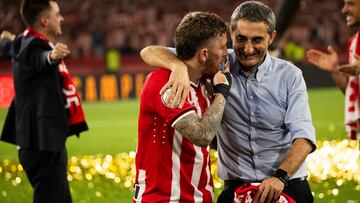 06/04/24 PARTIDO FINAL COPA DEL REY 2024
ATHLETIC DE BILBAO - MALLORCA 
ALEGRIA CELEBRACION CAMPEONES   VALVERDE MUNIAIN 