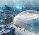 El Bernabéu se convierte en la “bola de nieve más grande del mundo”