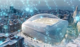 El Bernabéu se convierte en la “bola de nieve más grande del mundo”
