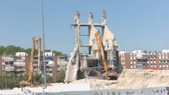 Vean cómo derriban el último muro del Vicente Calderón
