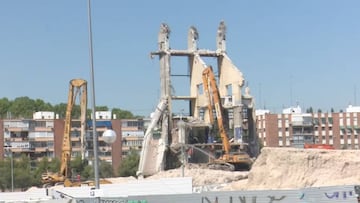 Vean cómo derriban el último muro del Vicente Calderón