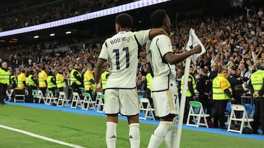 Vinicius y Rodrygo, con el Real Madrid.