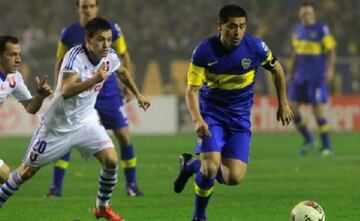 Juan Román Riquelme fue clave para dejar eliminada a la U en semifinales de la Copa de 2012.