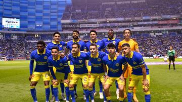 America team group during the 17th round match between Puebla and America as part of the Torneo Clausura 2024 Liga BBVA MX at Cuauhtemoc Stadium on April 26, 2024 in Puebla, Mexico.