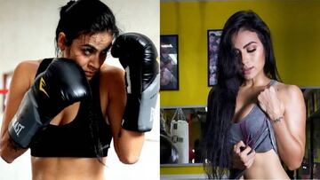 Mónica Henao posa en el ring y como modelo.