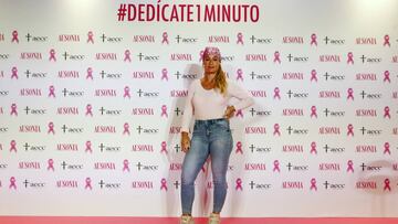 La halterófila española Lydia Valentín, durante el evento #Dedícate1Minuto de Ausonia y la Asociación Española Contra el Cáncer.