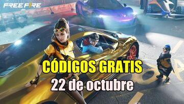 Free Fire códigos gratis 22 de octubre