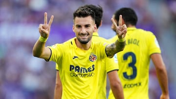 VALLADOLID, SPAIN - AUGUST 13: Alex Baena of Villareal CF celebrates after scoring their sides second goal during the LaLiga Santander match between Real Valladolid CF and Villarreal CF at Estadio Municipal Jose Zorrilla on August 13, 2022 in Valladolid, Spain. (Photo by Juan Manuel Serrano Arce/Getty Images)
PUBLICADA 15/08/22 NA MA10 2COL