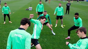 Fede Redondo durante un entrenamiento.