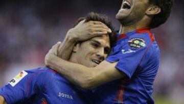 <b>ESPERANZA.</b> El gol de Gavilán alimenta las esperanzas del Getafe de seguir en Primera.