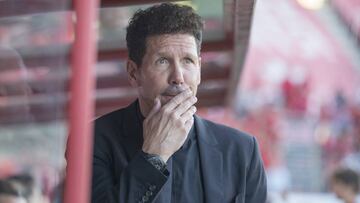 Simeone en el Mallorca-Atl&eacute;tico.