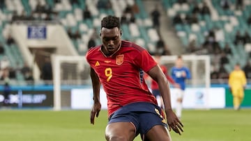 Samu Omorodion, con la Selección Sub-21.