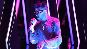 Bad Bunny en la 63&ordm; edici&oacute;n de los Premios Grammy en Los Angeles, California. 