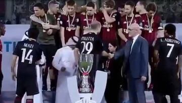 Así celebró Matías Fernández su primer título en Milan
