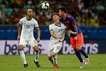 Giovani Lo Celso y James Rodrí­guez.