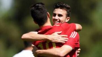 Borja Mayoral celebra un gol.