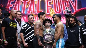 Ryan Garcia and Rolando Romero face off before their fight.
