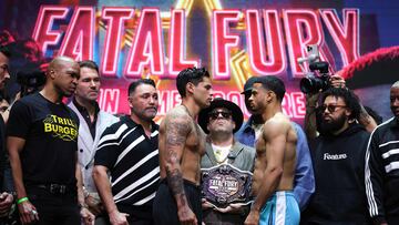 Ryan García y Rolando Romero en el cara a cara antes de su combate.