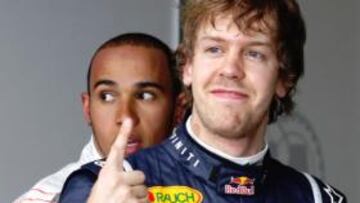 Vettel se mostró eufórico tras lograr la primera 'pole' del año en Australia.