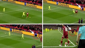 La secuencia de la acción del recogepelotas del Liverpool.