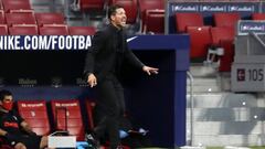 Simeone, en el partido ante la Real Sociedad. 