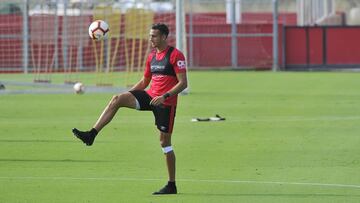 Franco Russo, en una sesi&oacute;n del Mallorca.