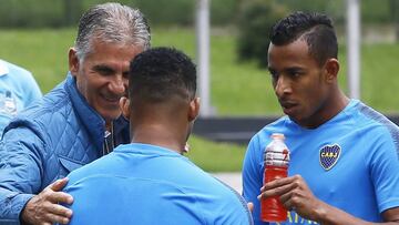 Carlos Queiroz estuvo en uno de los entrenamientos de Boca Juniors en Colombia el semestre pasado. 