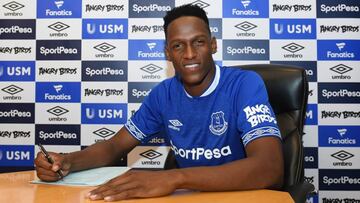 Yerry Mina se convirtió en el sexto fichaje más costoso de jugadores colombianos. El Everton lo fichó por 32 millones de euros