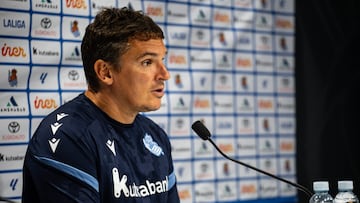 Jon Ansotegi, entrenador de la Real Sociedad B.