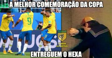 Usuarios de redes vieron el parecido del festejo brasileño con la pose de Quico al llorar tras el gol de Neymar contra México en los octavos de final.