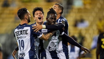 Ake Loba celebrates his goal 0-1 of Monterrey during the game Columbus Crew (USA) vs CF Monterrey (MEX), corresponding to Quarters Finals first leg match of the 2021 Scotiabank Concacaf Champions League, at Mapfre Stadium (Historic Crew Stadium), on April 28, 2021.
 
 &lt;br&gt;&lt;br&gt;
 
 Ake Loba celebra su gol 0-1 de Monterrey durante el partido Columbus Crew (USA) vs CF Monterrey (MEX), correspondiente al partido de Ida de cuartos de final de la Liga de Campeones Scotiabank Concacaf 2021, en el Mapfre Stadium (Historic Crew Stadium), el 28 de Abril de 2021.